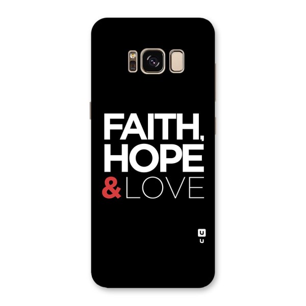 Faith Hope and Love Typography Back Case for Galaxy S8