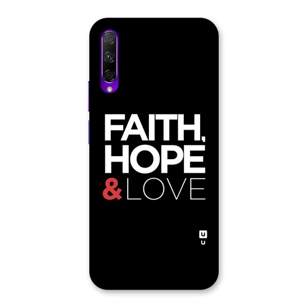 Faith Hope and Love Typography Back Case for Honor 9X Pro