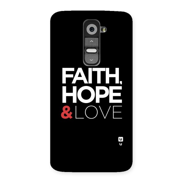 Faith Hope and Love Typography Back Case for LG G2