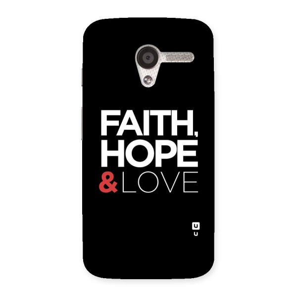 Faith Hope and Love Typography Back Case for Moto X