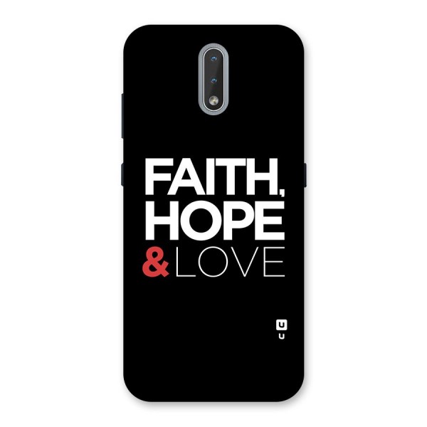 Faith Hope and Love Typography Back Case for Nokia 2.3