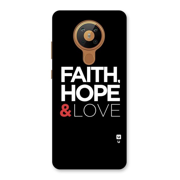 Faith Hope and Love Typography Back Case for Nokia 5.3