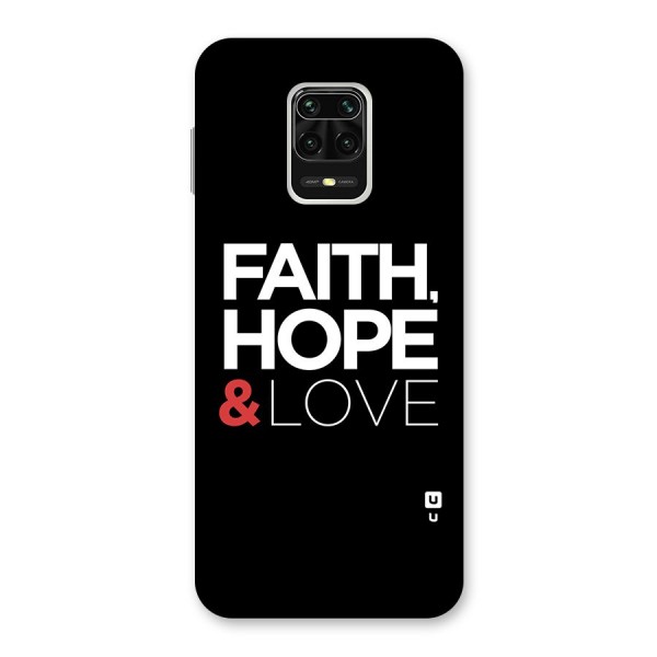 Faith Hope and Love Typography Back Case for Poco M2 Pro