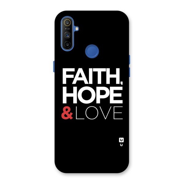 Faith Hope and Love Typography Back Case for Realme Narzo 10A