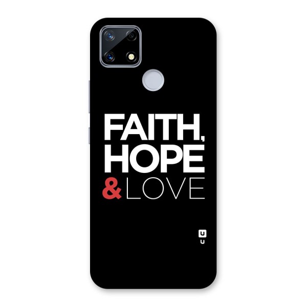 Faith Hope and Love Typography Back Case for Realme Narzo 20