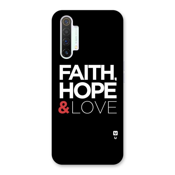 Faith Hope and Love Typography Back Case for Realme X3
