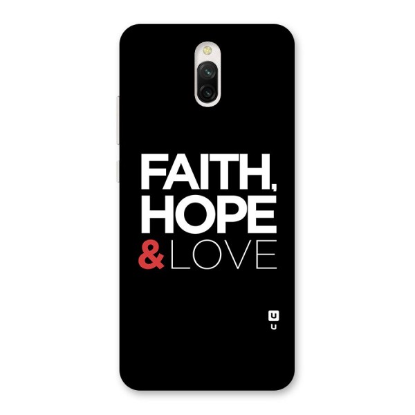 Faith Hope and Love Typography Back Case for Redmi 8A Dual