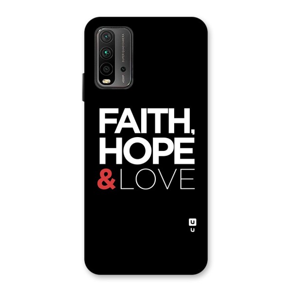 Faith Hope and Love Typography Back Case for Redmi 9 Power