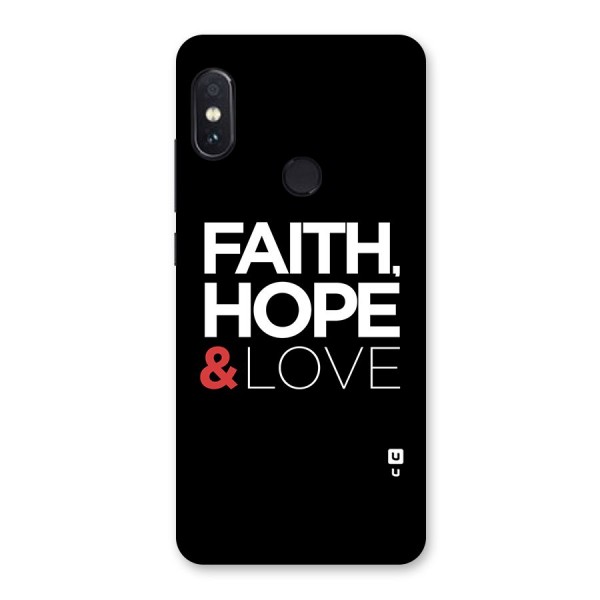 Faith Hope and Love Typography Back Case for Redmi Note 5 Pro