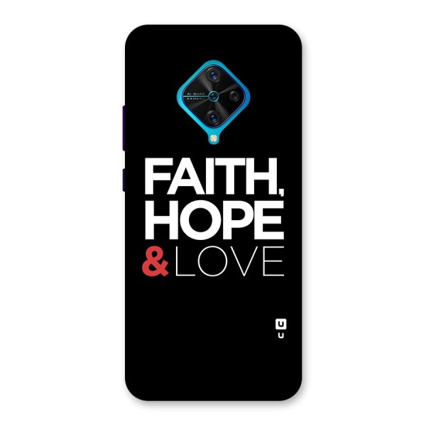 Faith Hope and Love Typography Back Case for Vivo S1 Pro