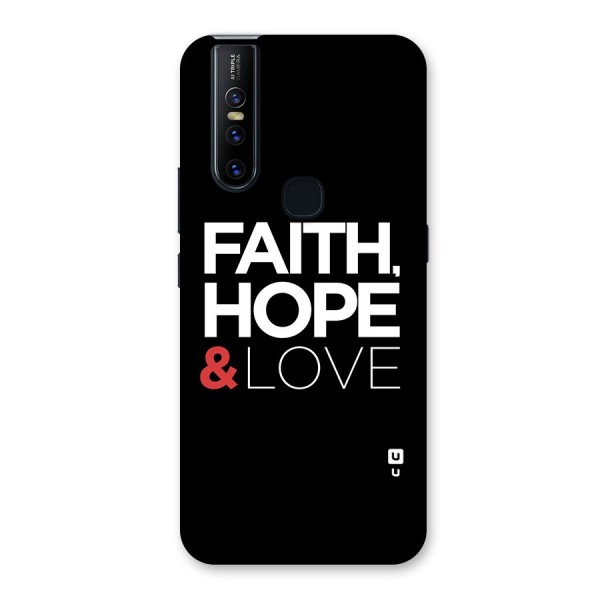 Faith Hope and Love Typography Back Case for Vivo V15