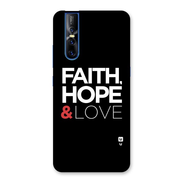 Faith Hope and Love Typography Back Case for Vivo V15 Pro
