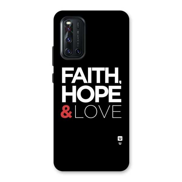 Faith Hope and Love Typography Back Case for Vivo V19