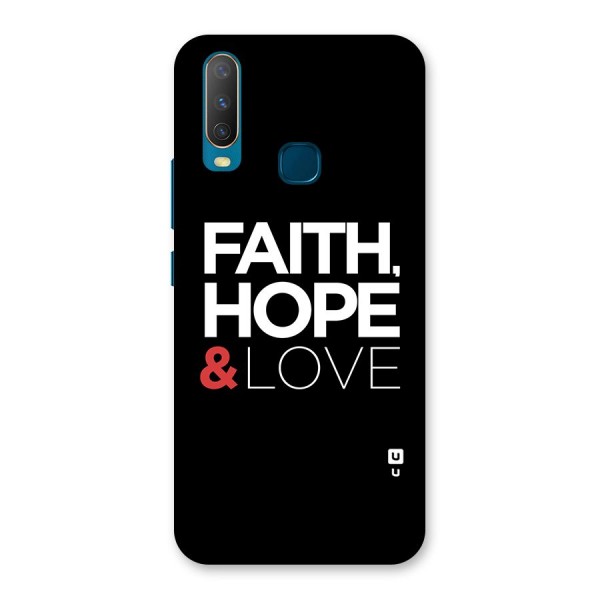 Faith Hope and Love Typography Back Case for Vivo Y17