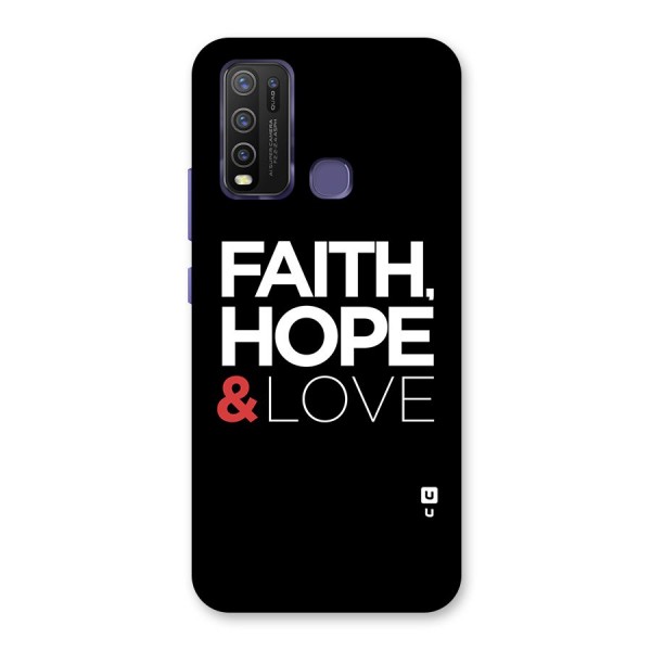 Faith Hope and Love Typography Back Case for Vivo Y30