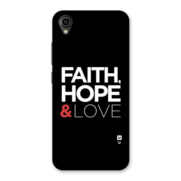 Faith Hope and Love Typography Back Case for Vivo Y91i