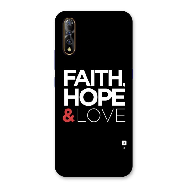 Faith Hope and Love Typography Back Case for Vivo Z1x