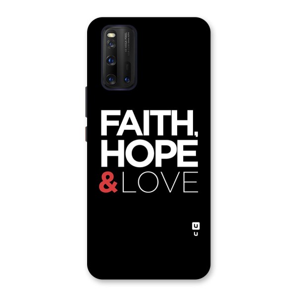 Faith Hope and Love Typography Back Case for Vivo iQOO 3