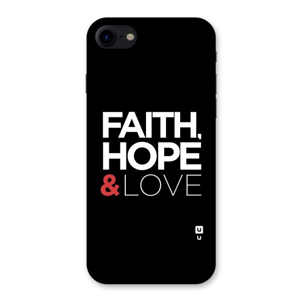 Faith Hope and Love Typography Back Case for iPhone SE 2020
