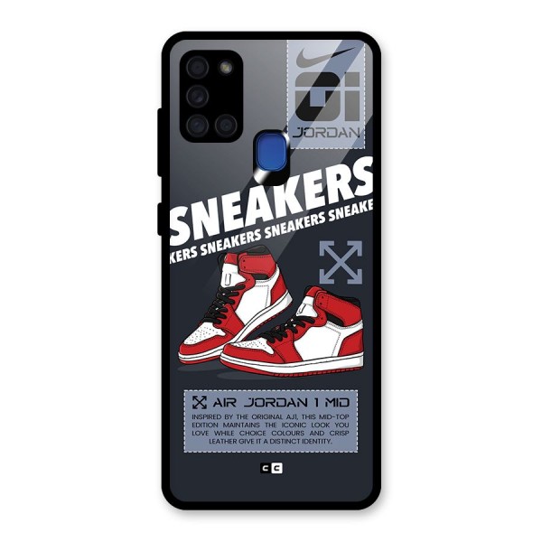 Fantastic Air Shoes Glass Back Case for Galaxy A21s