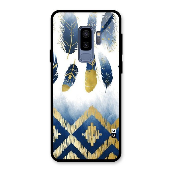 Feathers Beauty Glass Back Case for Galaxy S9 Plus