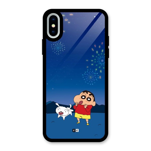 Festival Time Glass Back Case for iPhone XS