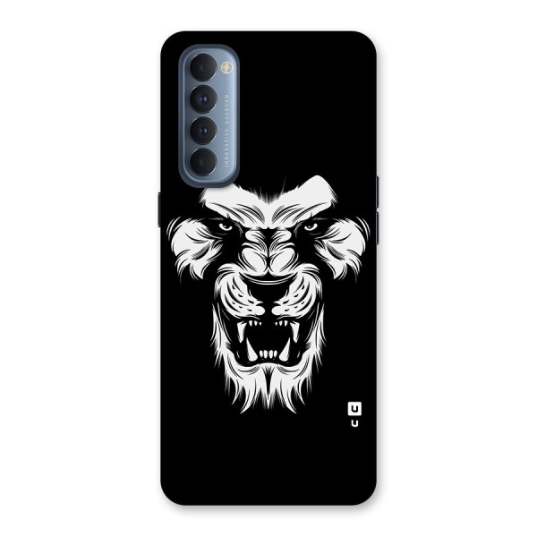 Fierce Lion Digital Art Back Case for Reno4 Pro