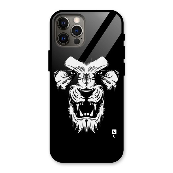 Fierce Lion Digital Art Glass Back Case for iPhone 12 Pro