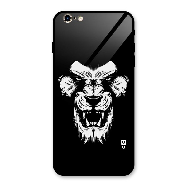 Fierce Lion Digital Art Glass Back Case for iPhone 6 Plus 6S Plus