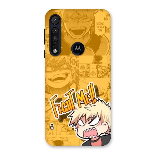 Fight Me Challenge Back Case for Motorola One Macro