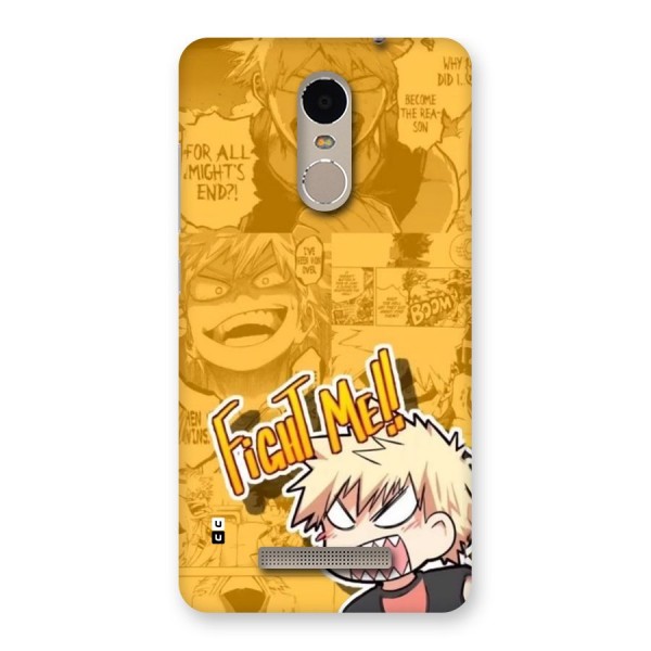 Fight Me Challenge Back Case for Redmi Note 3