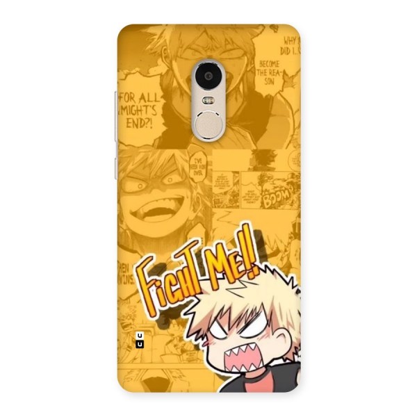 Fight Me Challenge Back Case for Redmi Note 4