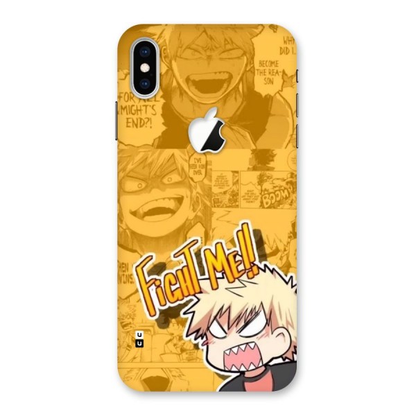 Fight Me Challenge Back Case for iPhone XS Max Apple Cut
