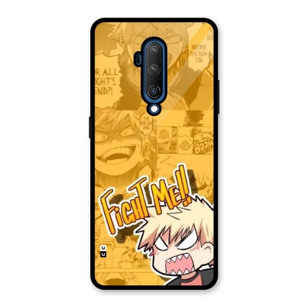 Fight Me Challenge Glass Back Case for OnePlus 7T Pro