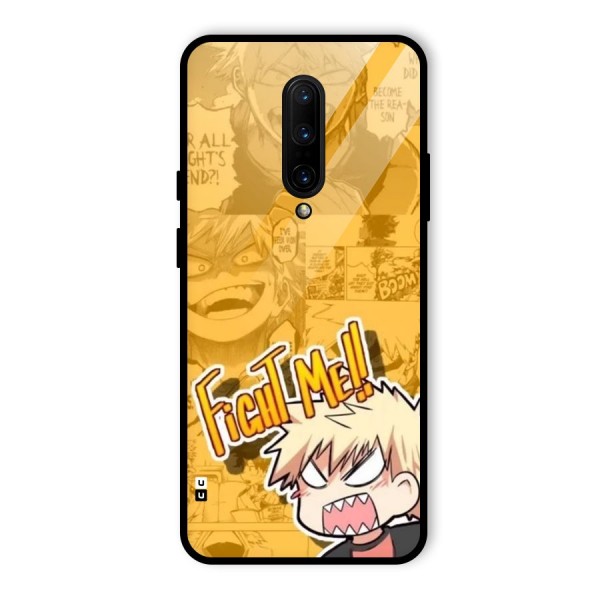 Fight Me Challenge Glass Back Case for OnePlus 7 Pro