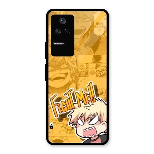 Fight Me Challenge Glass Back Case for Poco F4 5G