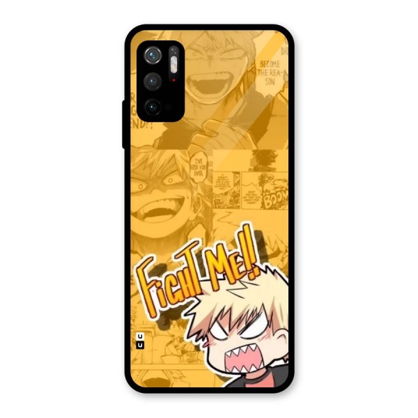 Fight Me Challenge Glass Back Case for Poco M3 Pro 5G