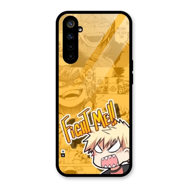 Fight Me Challenge Glass Back Case for Realme 6