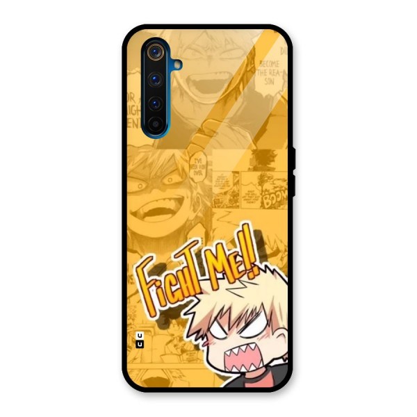 Fight Me Challenge Glass Back Case for Realme 6 Pro