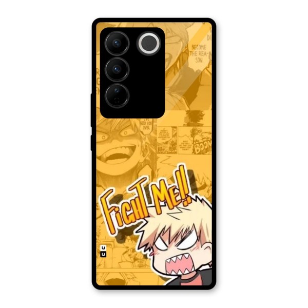 Fight Me Challenge Glass Back Case for Vivo V27