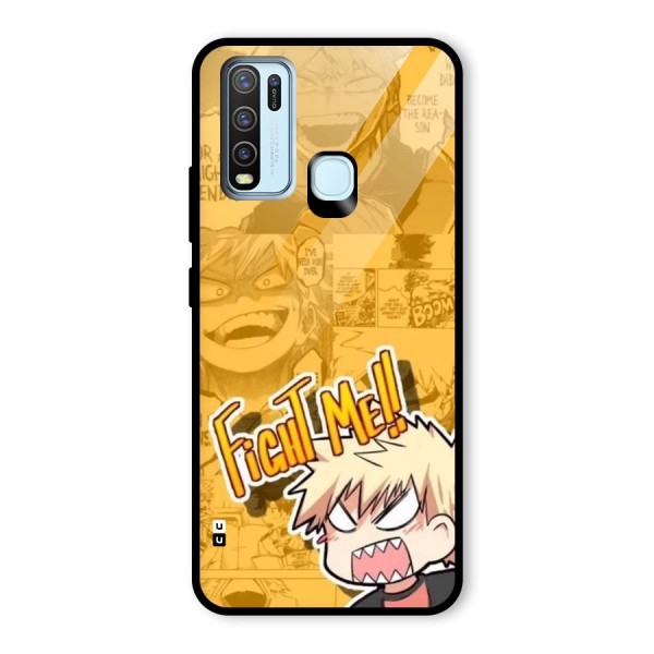 Fight Me Challenge Glass Back Case for Vivo Y30