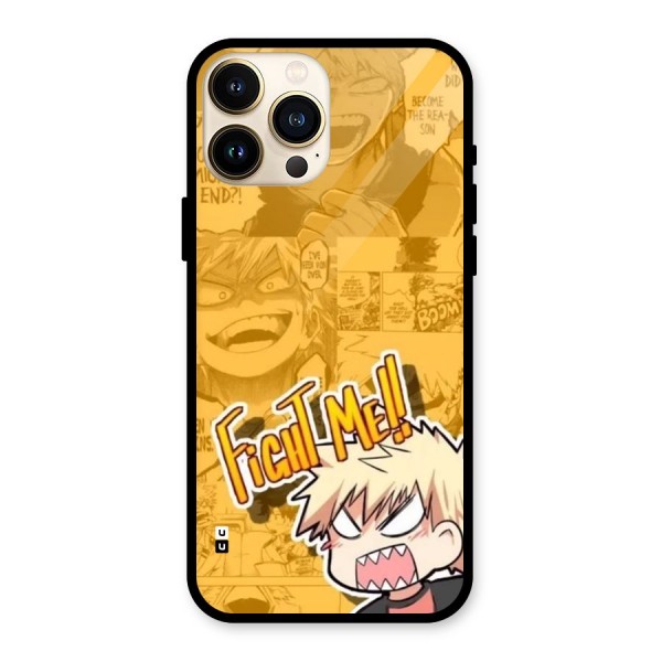 Fight Me Challenge Glass Back Case for iPhone 13 Pro Max