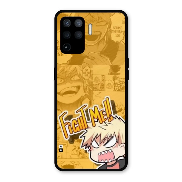 Fight Me Challenge Metal Back Case for Oppo F19 Pro