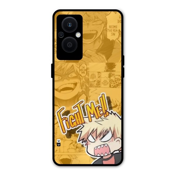 Fight Me Challenge Metal Back Case for Oppo F21s Pro 5G