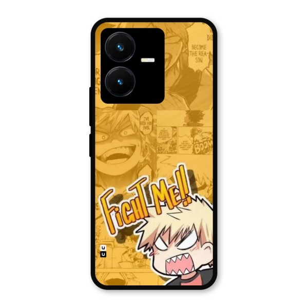 Fight Me Challenge Metal Back Case for Vivo Y22