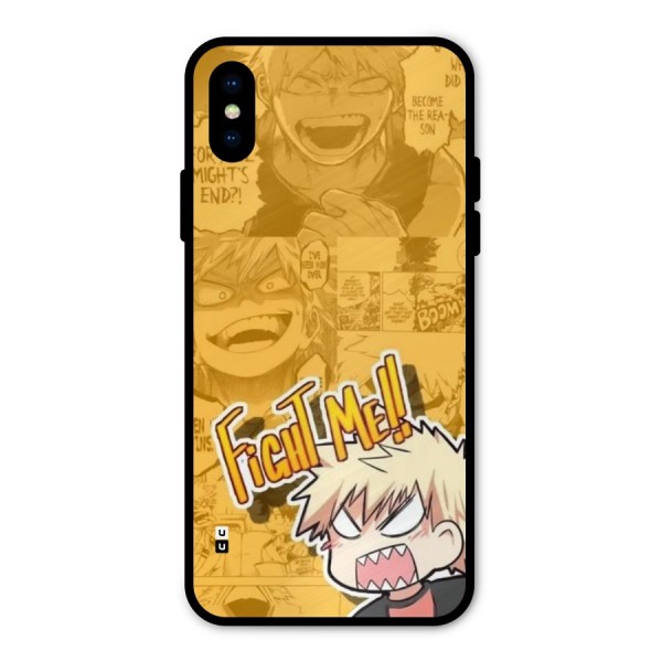 Fight Me Challenge Metal Back Case for iPhone X