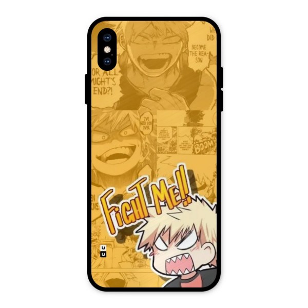 Fight Me Challenge Metal Back Case for iPhone XS Max