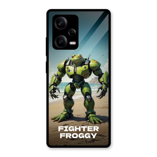Fighter Froggy Glass Back Case for Redmi Note 12 Pro