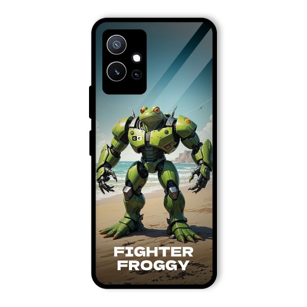 Fighter Froggy Glass Back Case for Vivo T1 5G