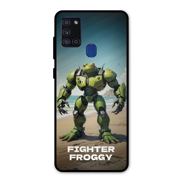 Fighter Froggy Metal Back Case for Galaxy A21s